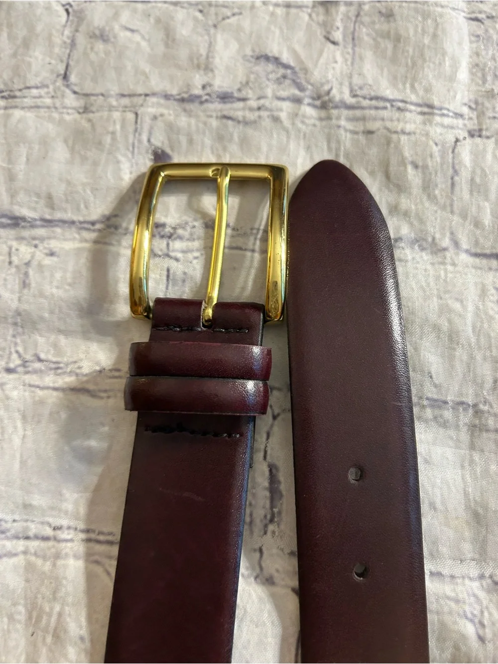 EDDIE BAUER VTG BROWN GOLD TONE BUCKLE XL & BROWN LEATHER GOLD TONE BUCKLE 42